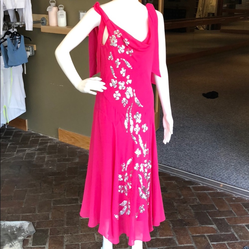 Couture HOT PINK Max Azria Collection Long Dress